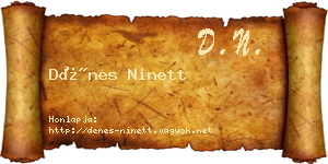 Dénes Ninett névjegykártya