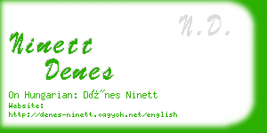 ninett denes business card